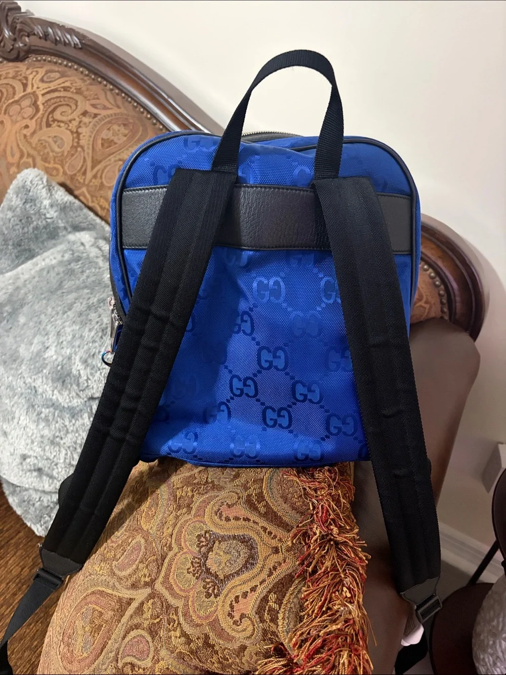 Gucci Off the Grid Monogram Backpack Royal Blue